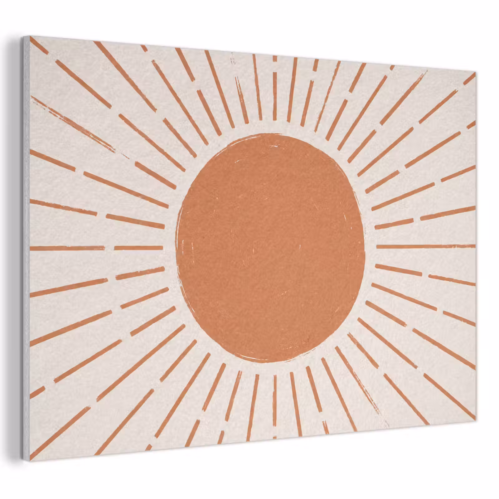 Akustikbild - Sonne – Strahlen – Abstrakt – Terrakotta – Modern — 1
