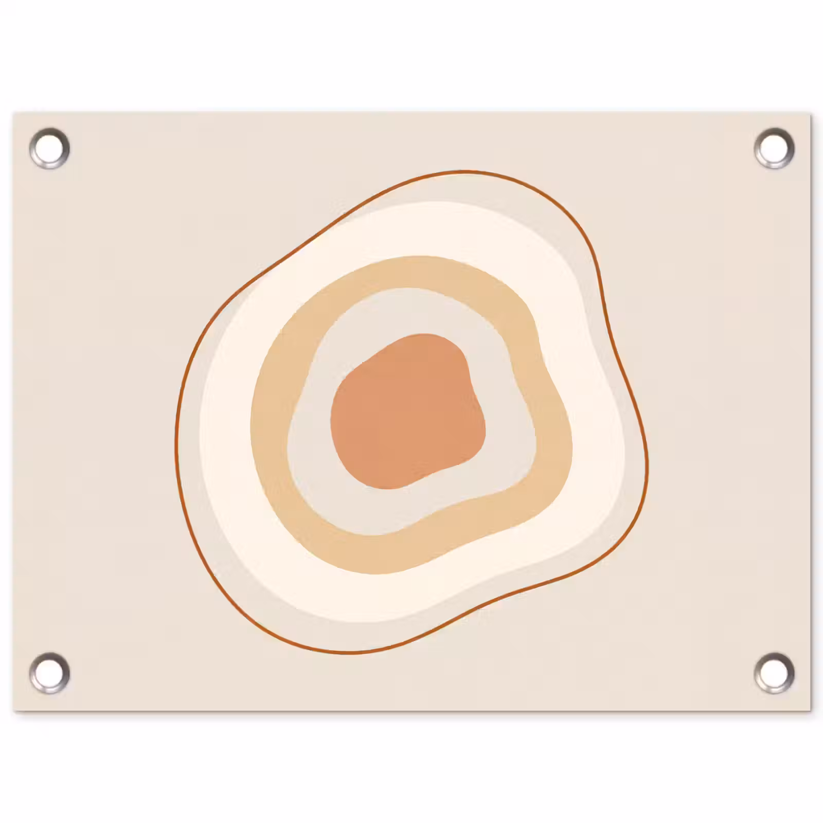 Gartenposter - Abstrakt – Organisch – Modern – Beige – Kunst — 1