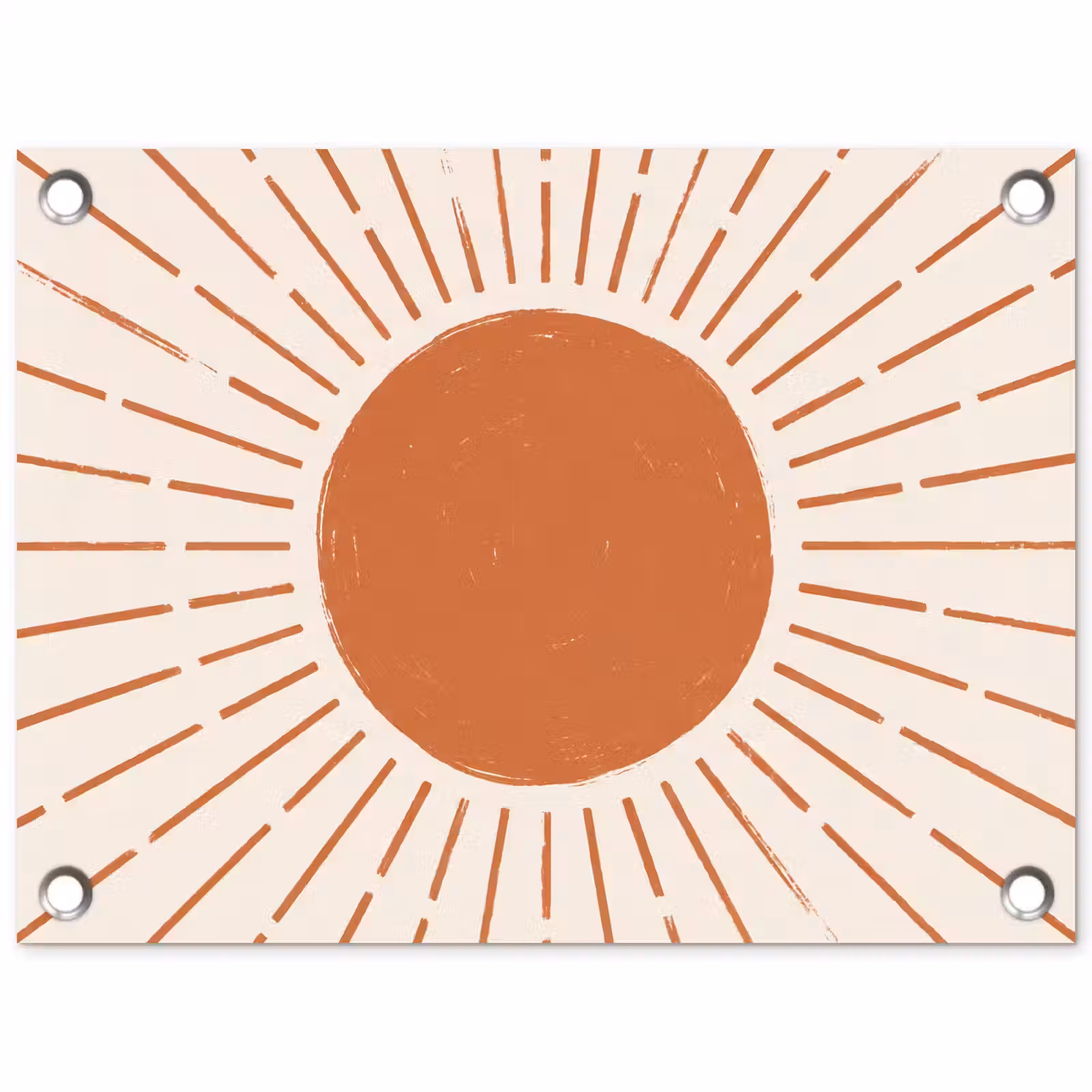 Gartenposter - Sonne – Strahlen – Abstrakt – Terrakotta – Modern — 1