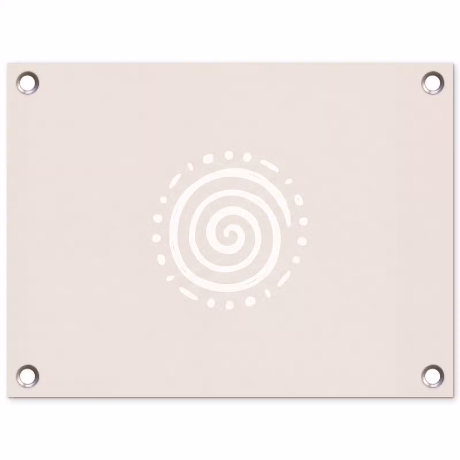 Gartenposter - Symbol – Spirale – Abstrakt – Minimalistisch – Beige — 1
