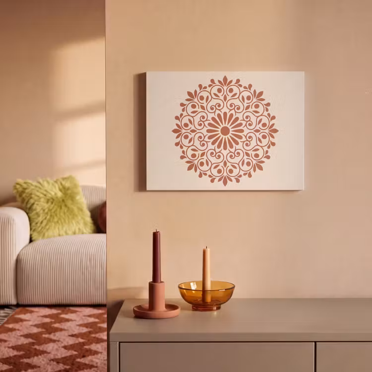Akustikbild - Dekoration – Kreis – Symmetrisch – Modern – Rotbraun — 2