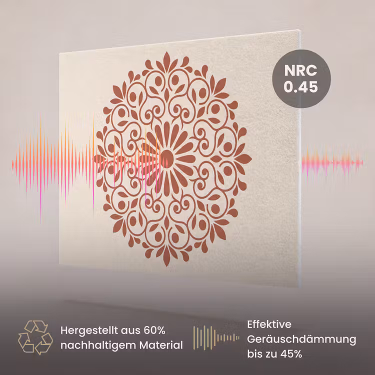 Akustikbild - Dekoration – Kreis – Symmetrisch – Modern – Rotbraun — 3