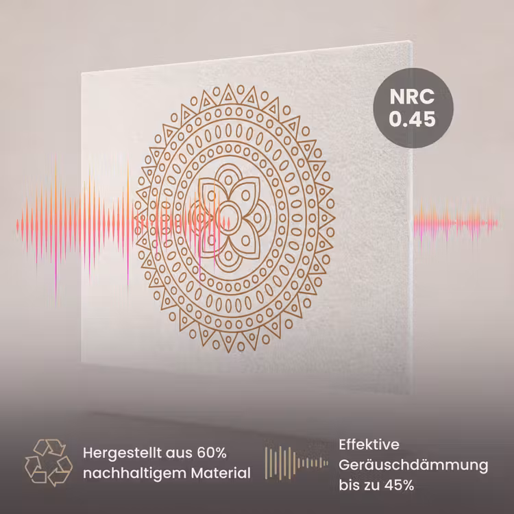 Akustikbild - Mandala – Geometrisch – Abstrakt – Orientalisch – Braun — 3