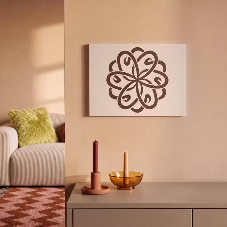 Akustikbild - Muster – Knopf – Abstrakt – Modern – Braun — 2