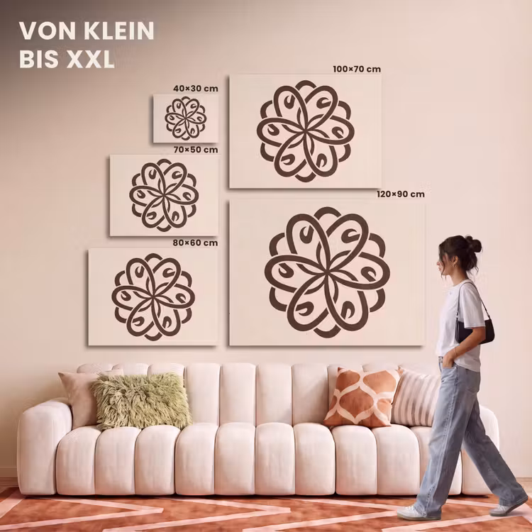 Akustikbild - Muster – Knopf – Abstrakt – Modern – Braun — 7
