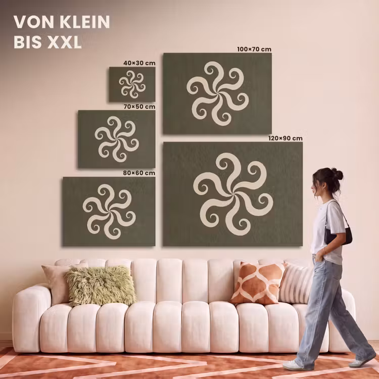 Akustikbild - Muster – Spirale – Abstrakt – Modern – Grün — 7