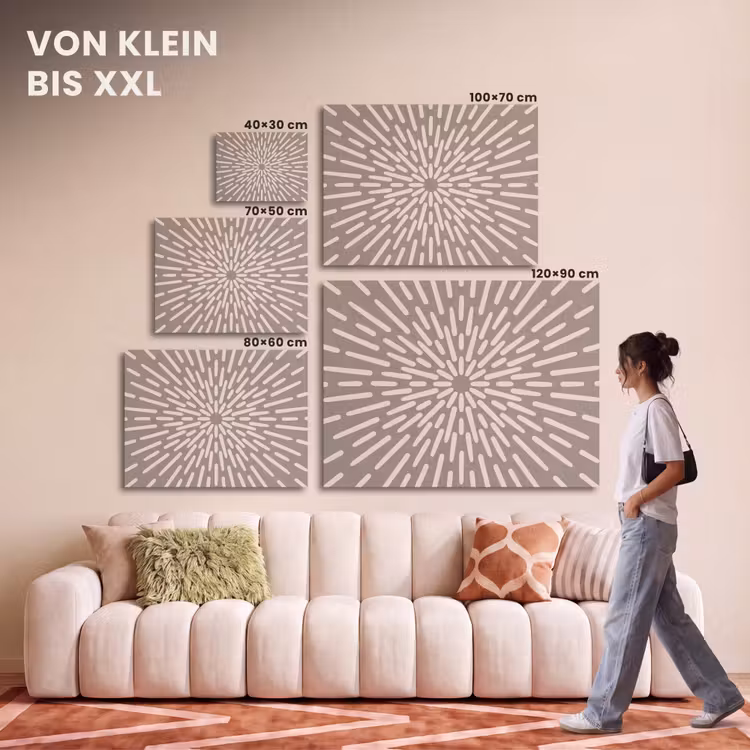 Akustikbild - Muster – Strahlen – Abstrakt – Modern – Grau — 7