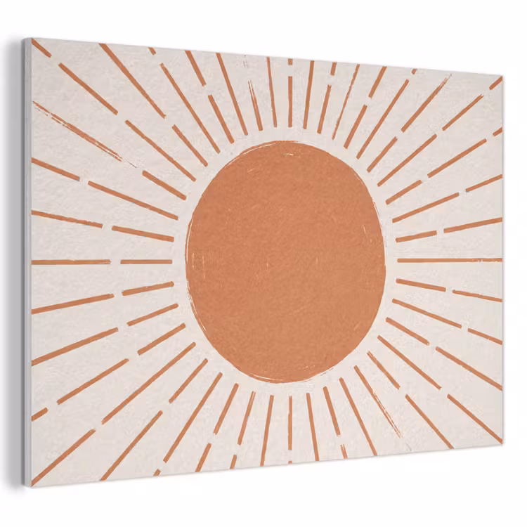 Akustikbild - Sonne – Strahlen – Abstrakt – Terrakotta – Modern — 1