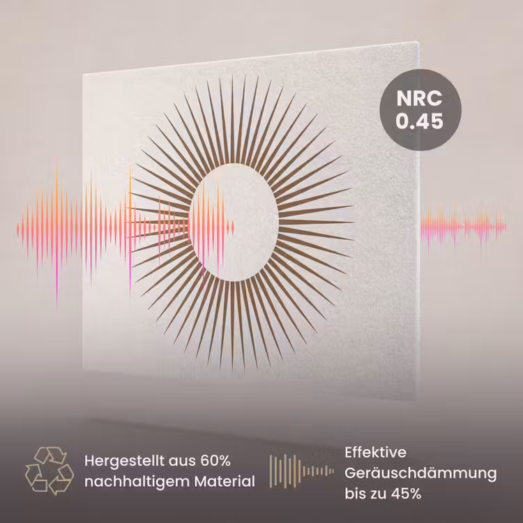 Akustikbild - Zusammenfassung – Sonne – Symbol – Modern – Beige — 3