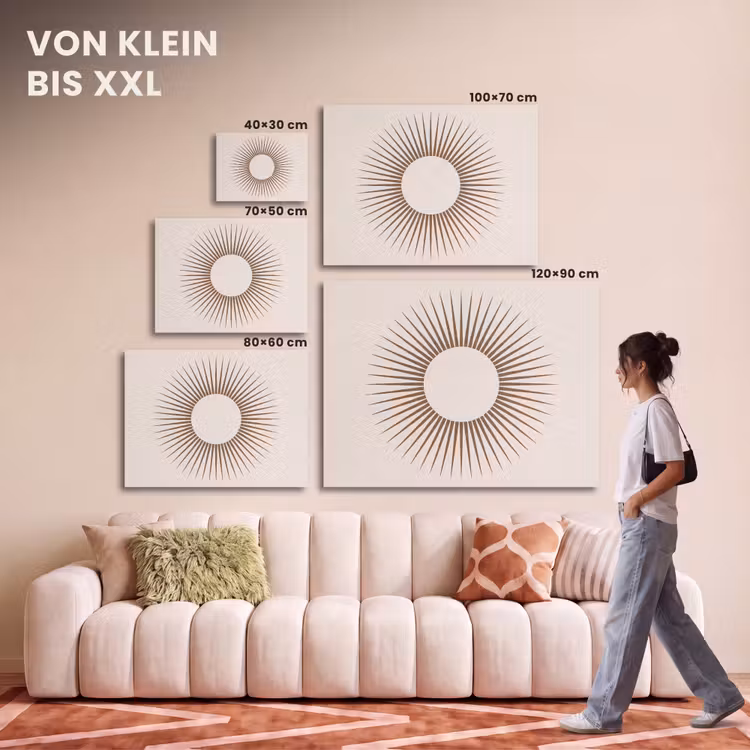 Akustikbild - Zusammenfassung – Sonne – Symbol – Modern – Beige — 7