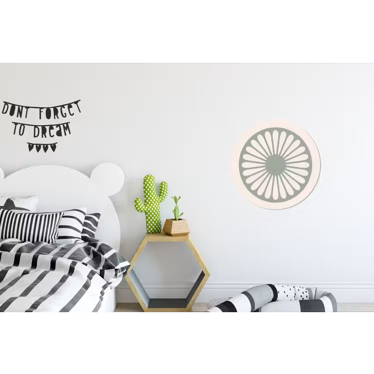Alu-Dibond-Bild Rund - Zusammenfassung – Muster – Radial – Modern – Grün — 4