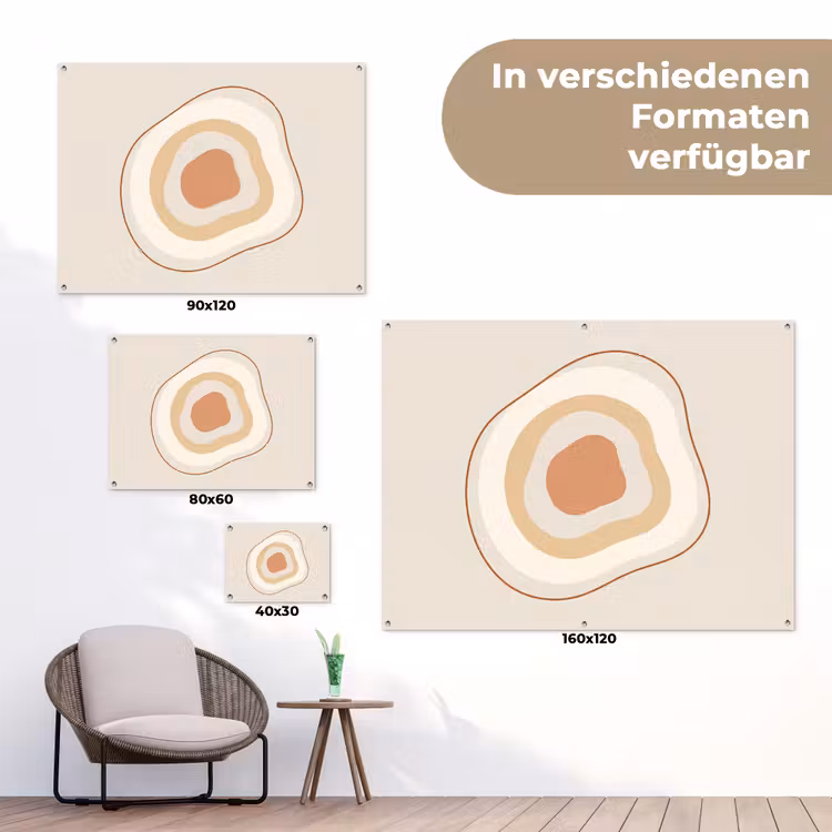 Gartenposter - Abstrakt – Organisch – Modern – Beige – Kunst — 6