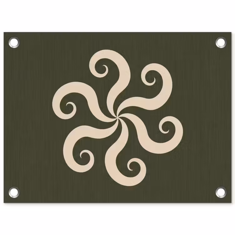 Gartenposter - Muster – Spirale – Abstrakt – Modern – Grün — 1