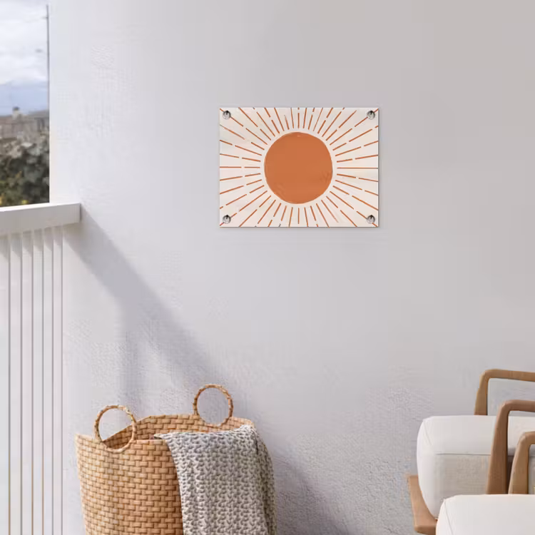 Gartenposter - Sonne – Strahlen – Abstrakt – Terrakotta – Modern — 5
