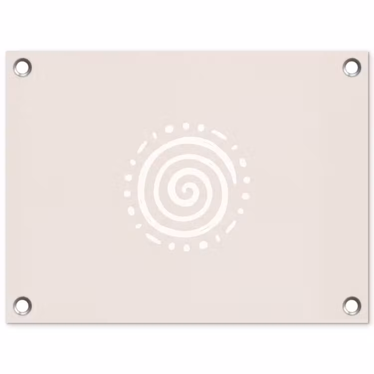 Gartenposter - Symbol – Spirale – Abstrakt – Minimalistisch – Beige — 1