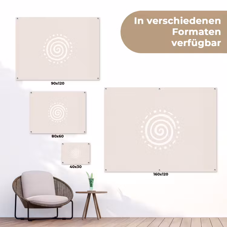 Gartenposter - Symbol – Spirale – Abstrakt – Minimalistisch – Beige — 6