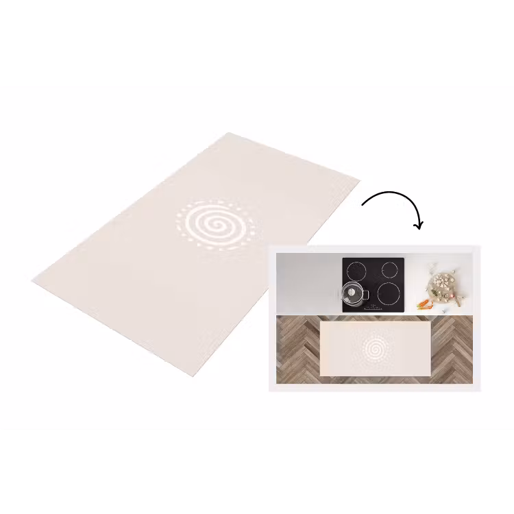 Küchenläufer - Symbol – Spirale – Abstrakt – Minimalistisch – Beige — 1