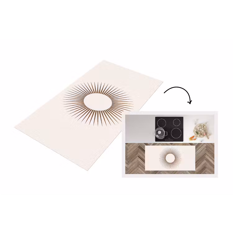 Küchenläufer - Zusammenfassung – Sonne – Symbol – Modern – Beige — 1