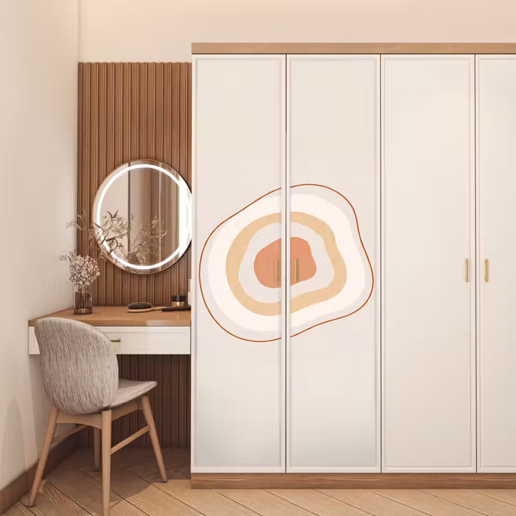 Türtapete - Abstrakt – Organisch – Modern – Beige – Kunst — 4