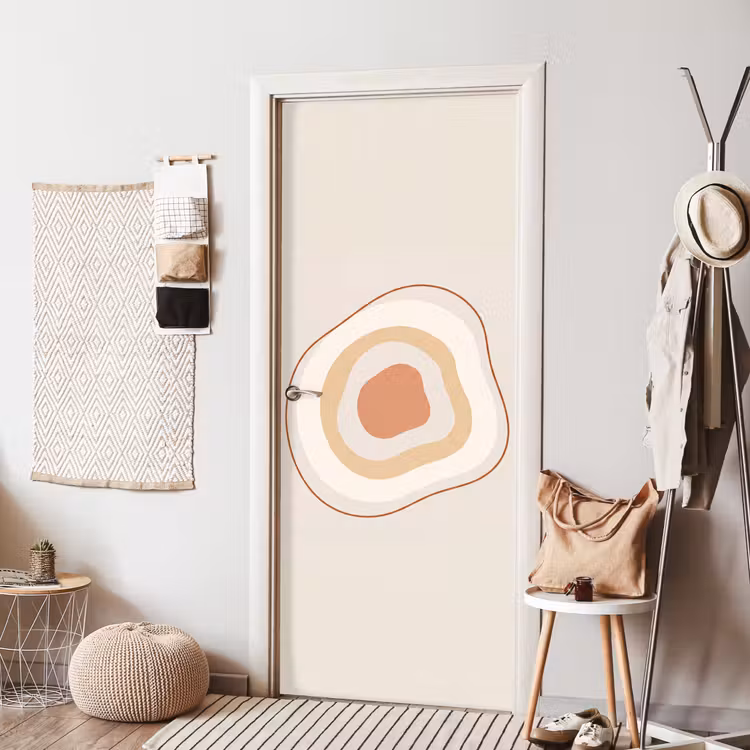 Türtapete - Abstrakt – Organisch – Modern – Beige – Kunst — 7