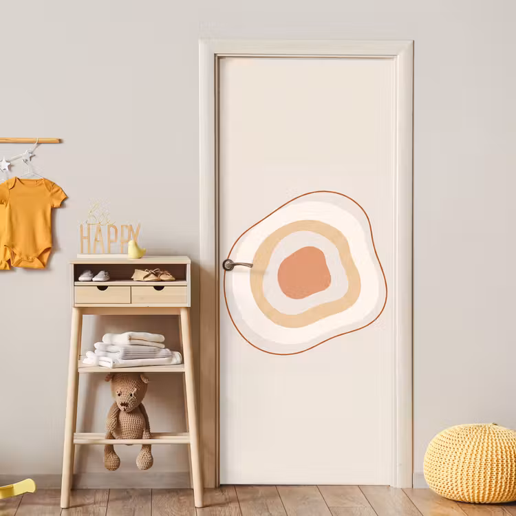 Türtapete - Abstrakt – Organisch – Modern – Beige – Kunst — 8