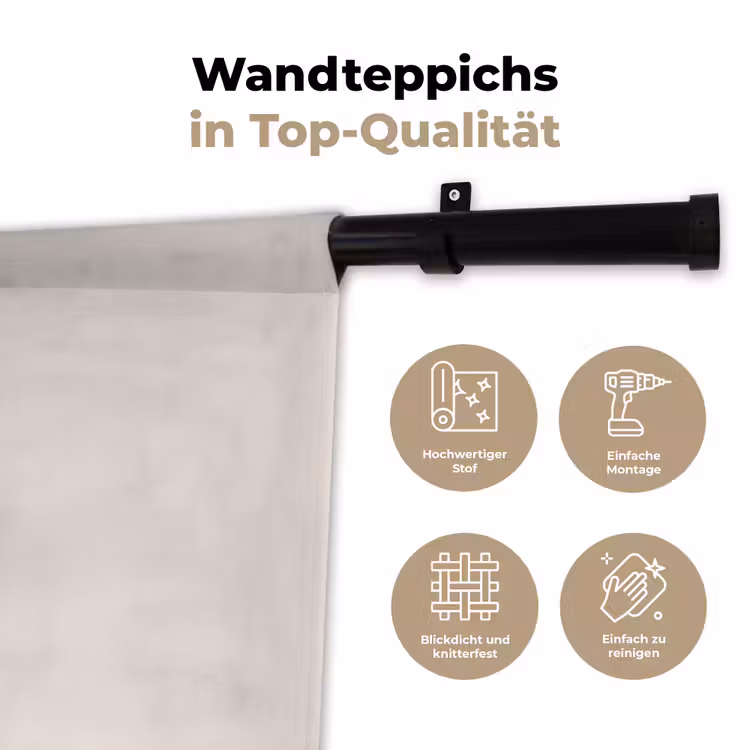 Wandteppich - Symbol – Spirale – Abstrakt – Minimalistisch – Beige — 7