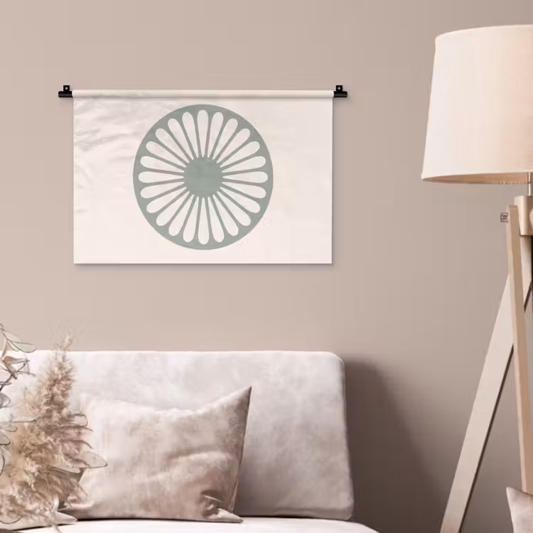 Wandteppich - Zusammenfassung – Muster – Radial – Modern – Grün — 2