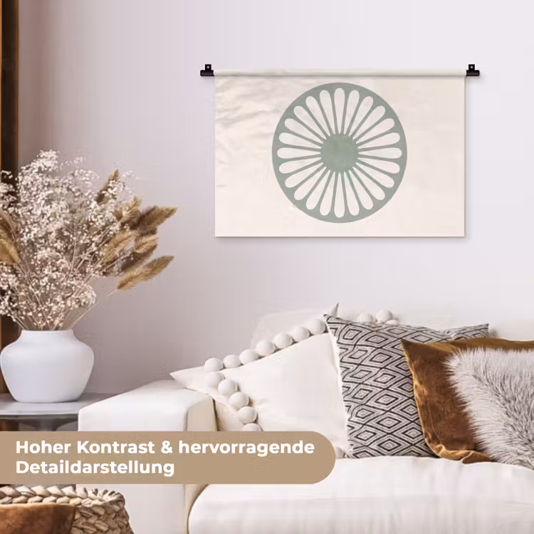 Wandteppich - Zusammenfassung – Muster – Radial – Modern – Grün — 6