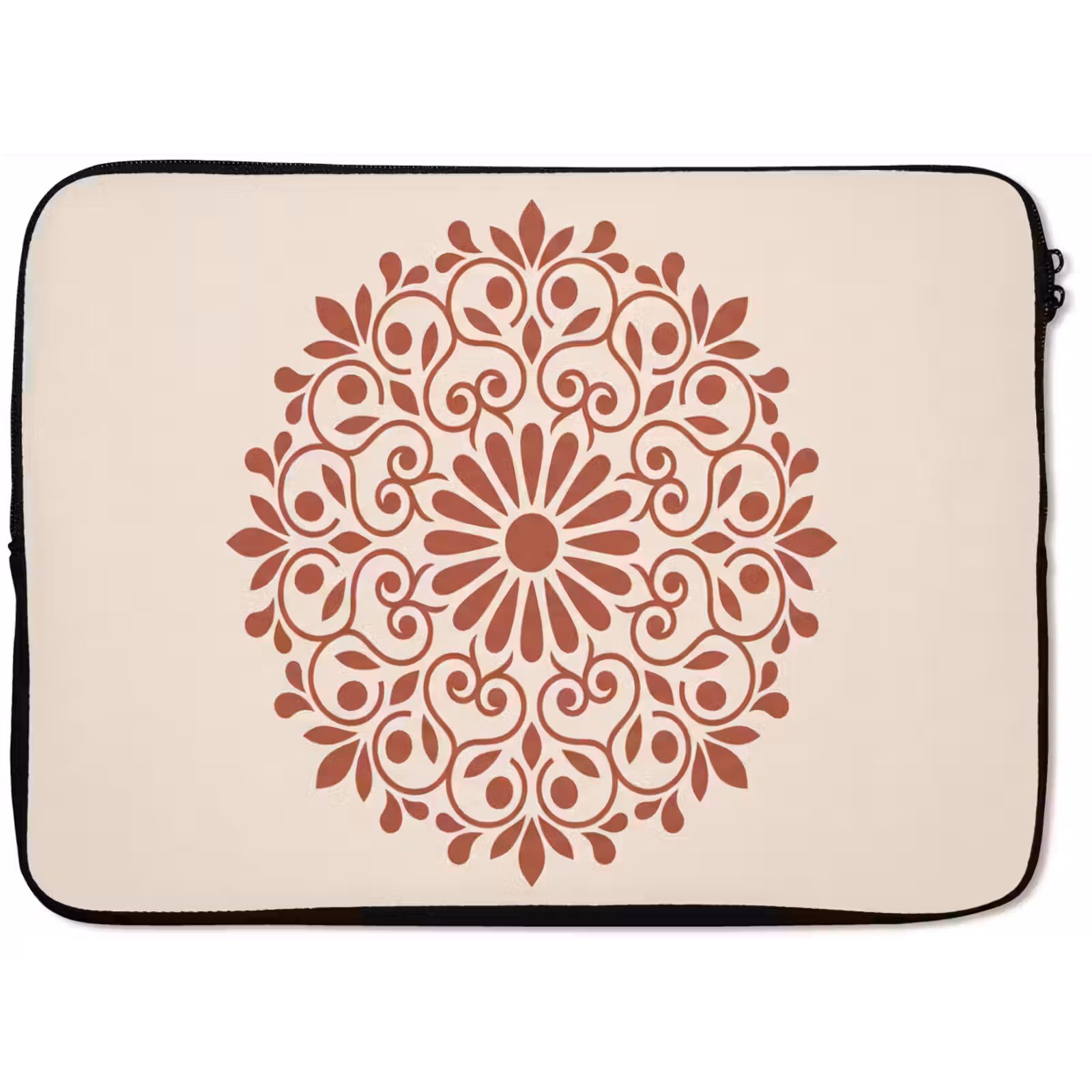 Laptop hülle - Dekoration – Kreis – Symmetrisch – Modern – Rotbraun — 1