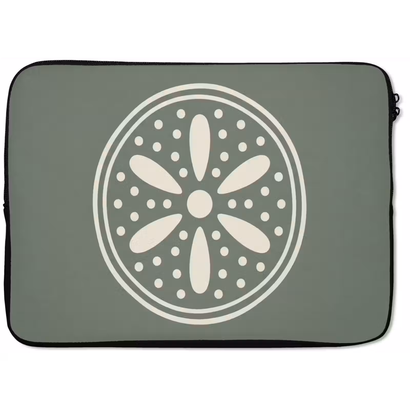 Laptop hülle - Muster – Kreis – Abstrakt – Grün – Dekoration — 1