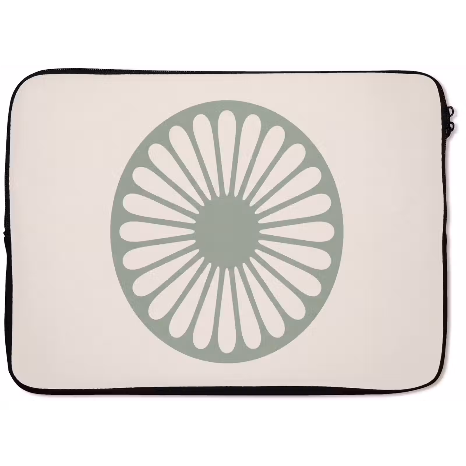 Laptop hülle - Zusammenfassung – Muster – Radial – Modern – Grün — 1