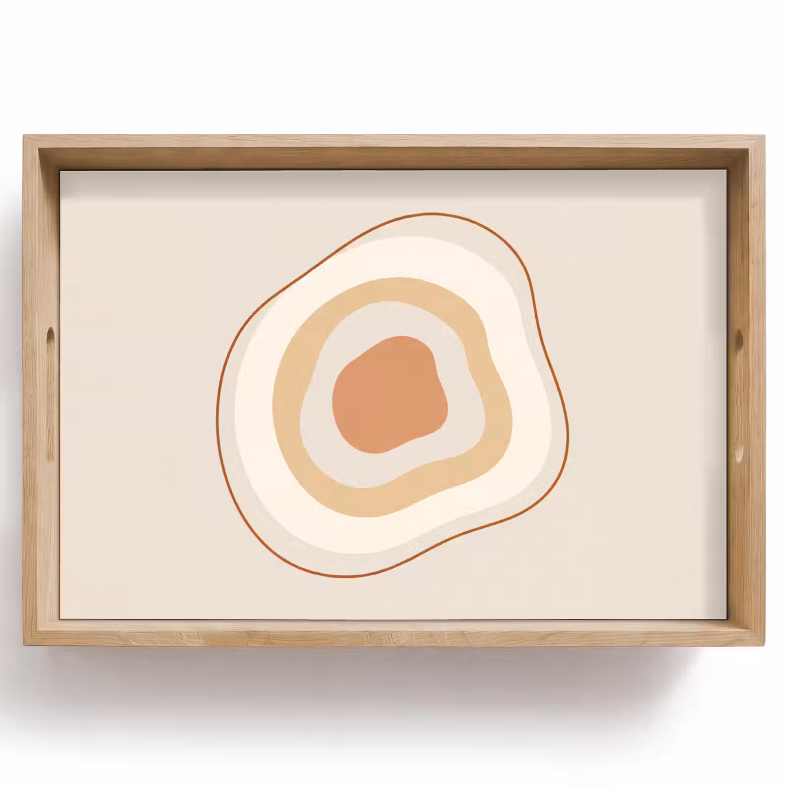 Tablett - Abstrakt – Organisch – Modern – Beige – Kunst — 1