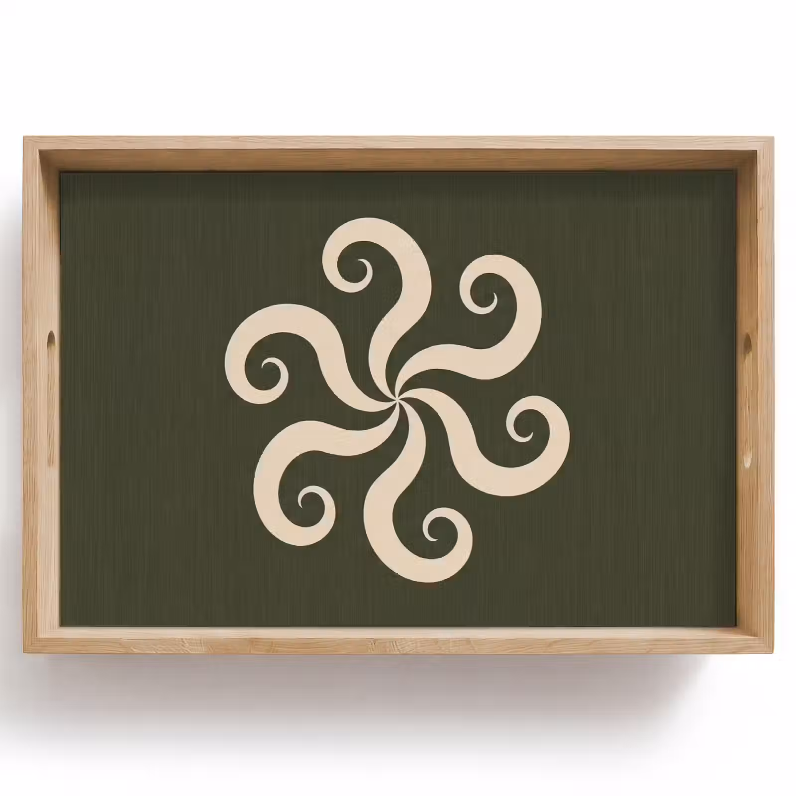 Tablett - Muster – Spirale – Abstrakt – Modern – Grün — 1