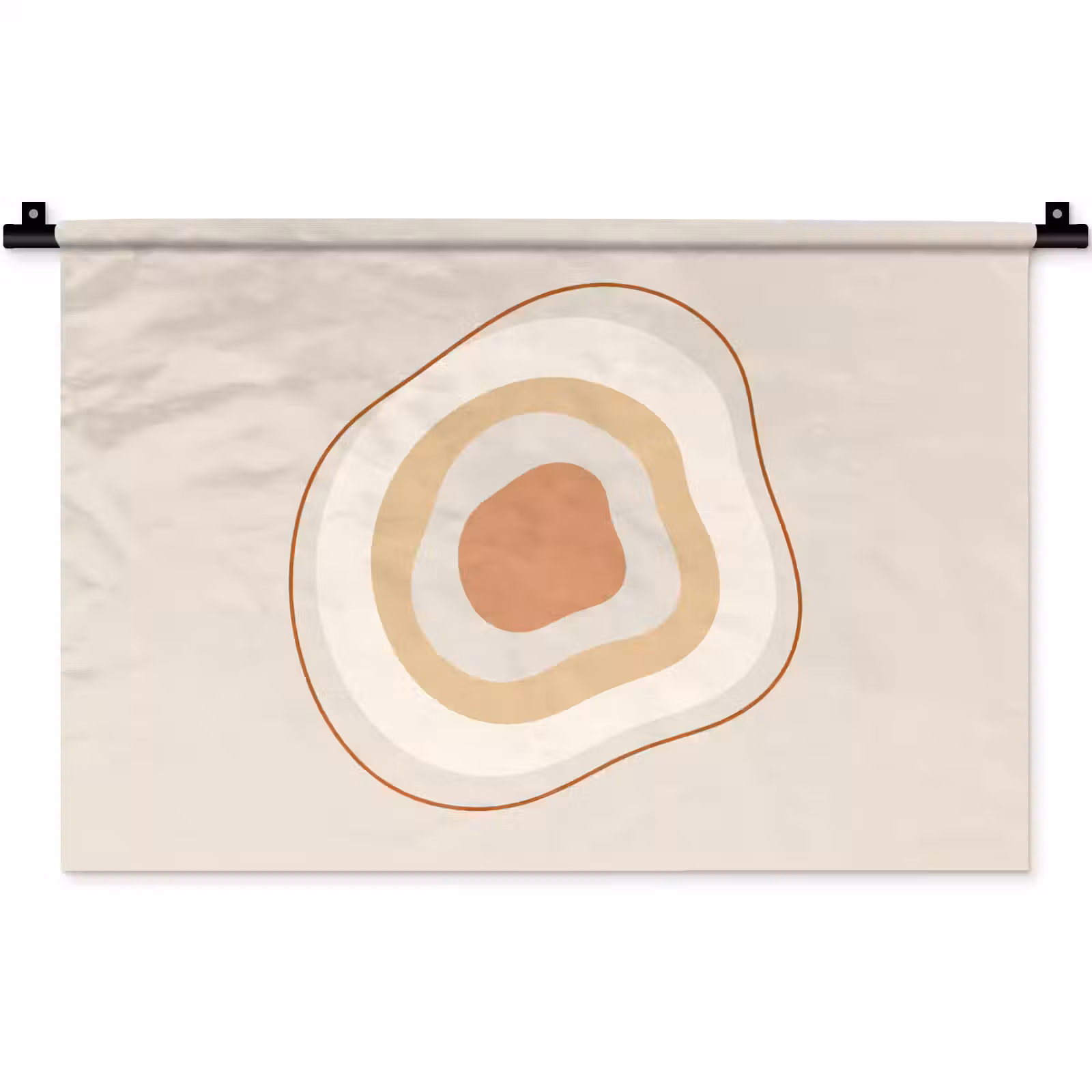 Wandteppich - Abstrakt – Organisch – Modern – Beige – Kunst — 1