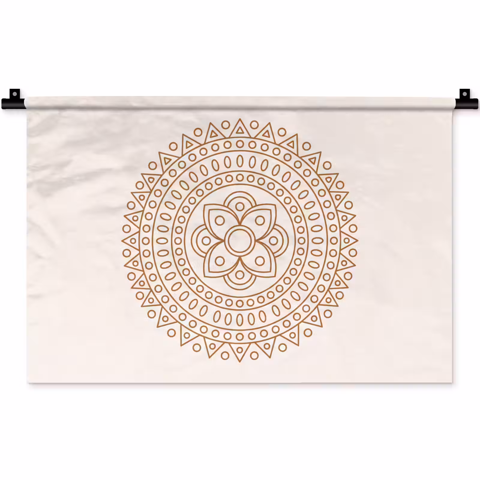 Wandteppich - Mandala – Geometrisch – Abstrakt – Orientalisch – Braun — 1