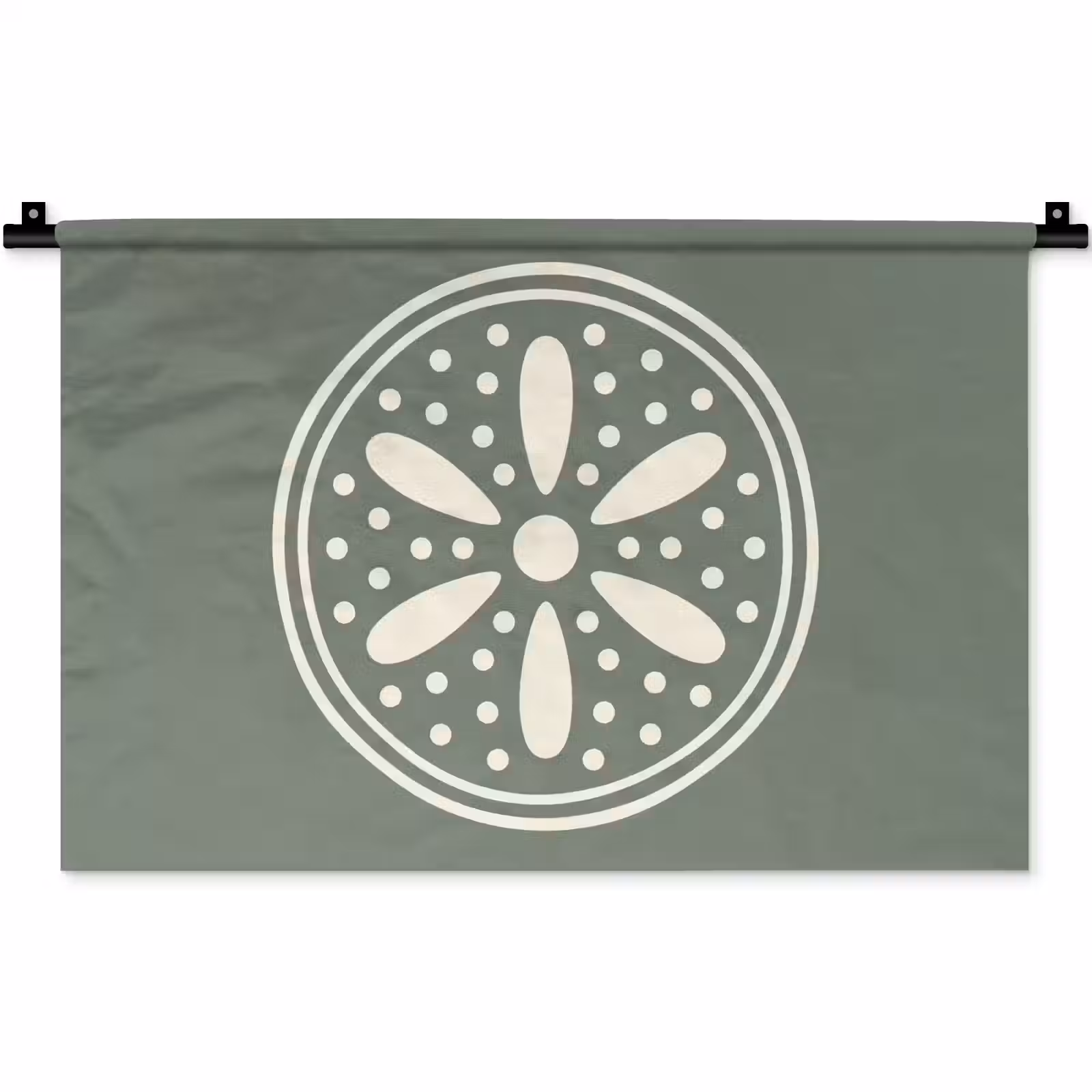 Wandteppich - Muster – Kreis – Abstrakt – Grün – Dekoration — 1