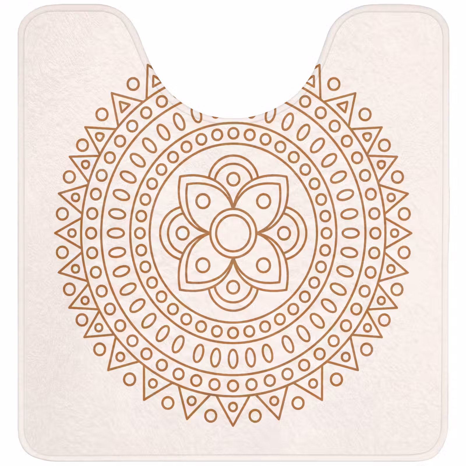 WC Vorleger - Mandala – Geometrisch – Abstrakt – Orientalisch – Braun — 1