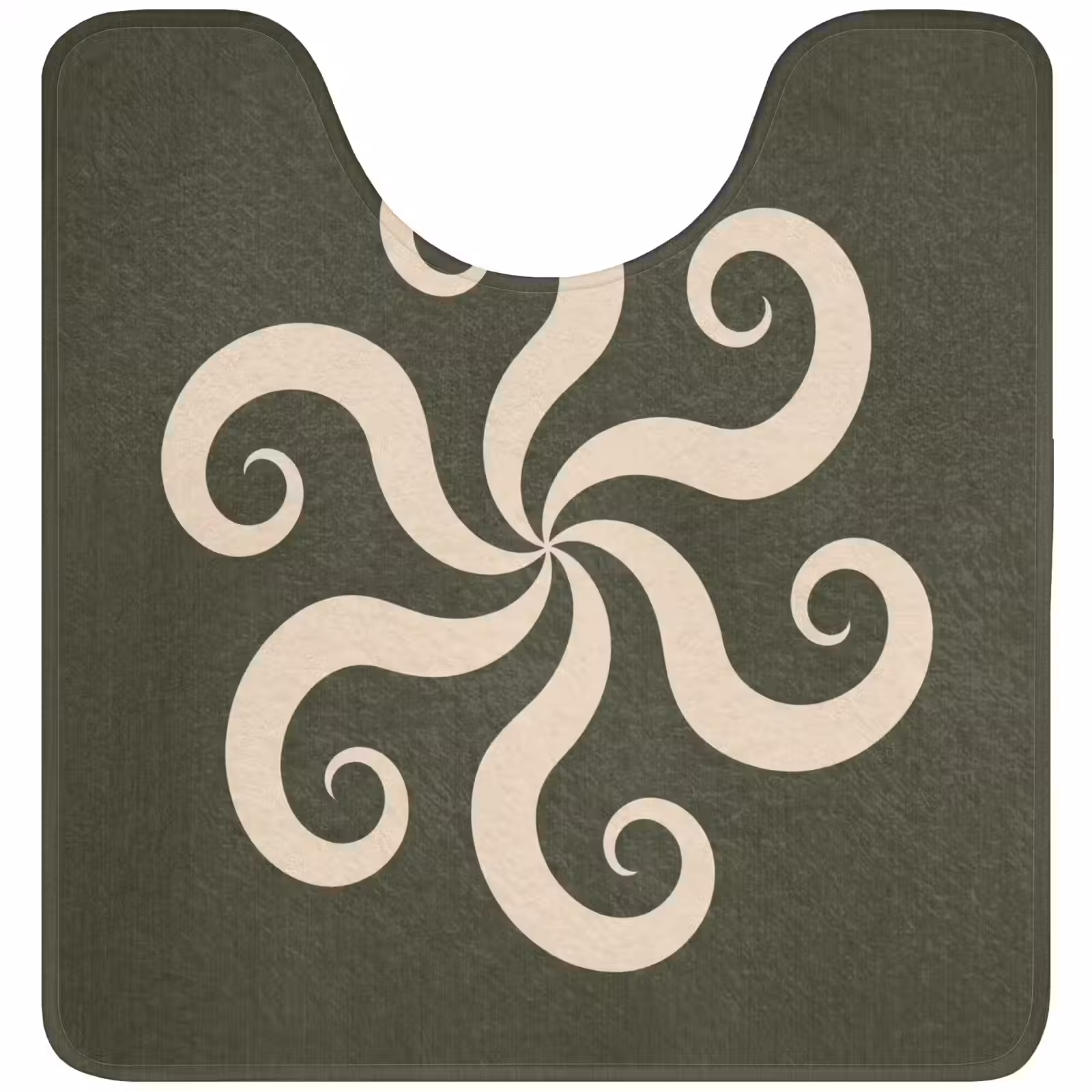 WC Vorleger - Muster – Spirale – Abstrakt – Modern – Grün — 1