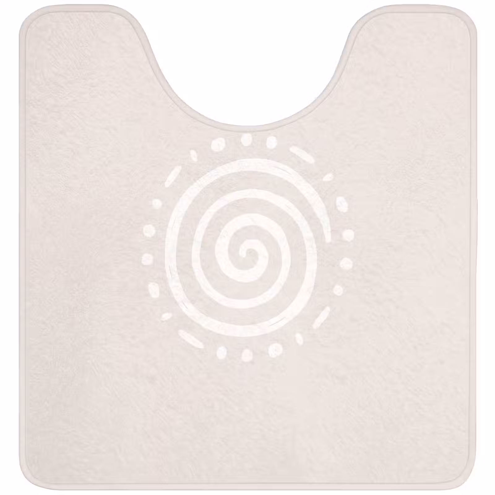 WC Vorleger - Symbol – Spirale – Abstrakt – Minimalistisch – Beige — 1