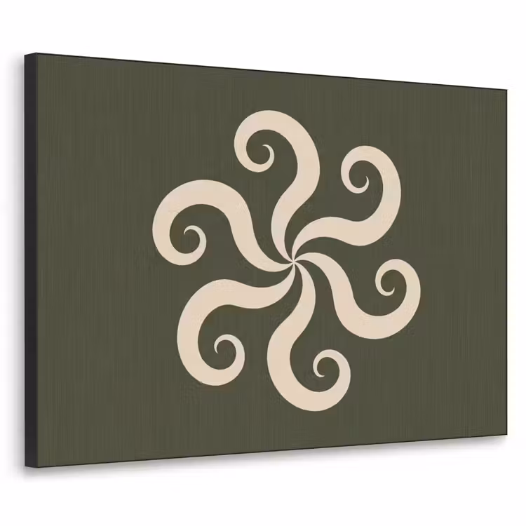 Art Frame - Muster – Spirale – Abstrakt – Modern – Grün — 1