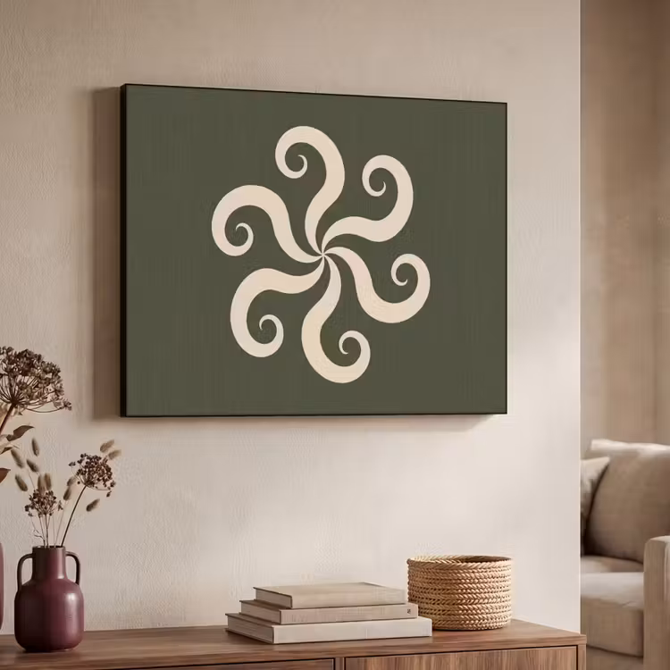 Art Frame - Muster – Spirale – Abstrakt – Modern – Grün — 3