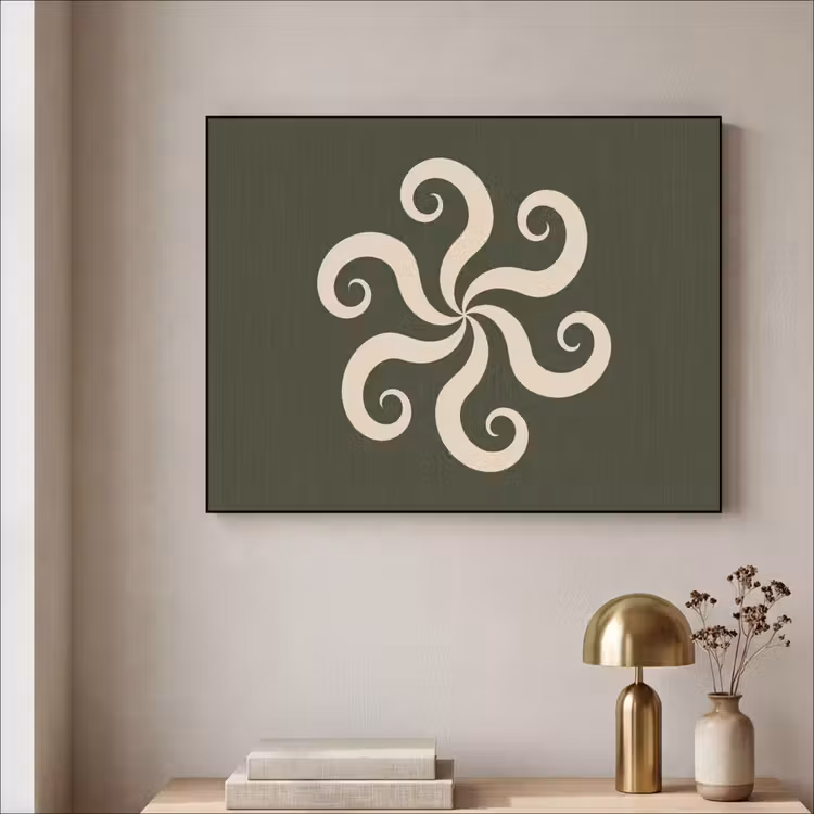 Art Frame - Muster – Spirale – Abstrakt – Modern – Grün — 4