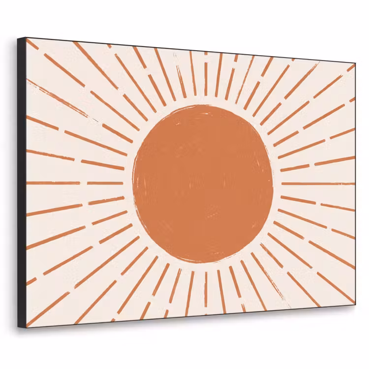 Art Frame - Sonne – Strahlen – Abstrakt – Terrakotta – Modern — 1