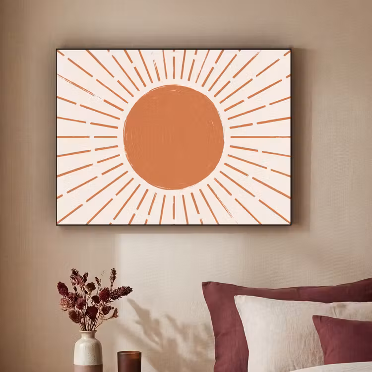 Art Frame - Sonne – Strahlen – Abstrakt – Terrakotta – Modern — 2