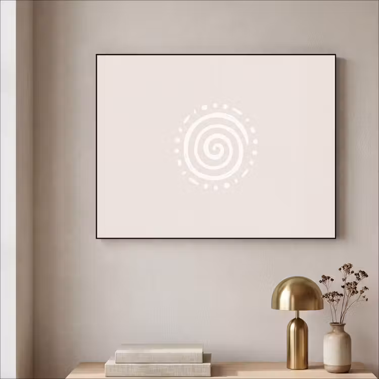 Art Frame - Symbol – Spirale – Abstrakt – Minimalistisch – Beige — 4