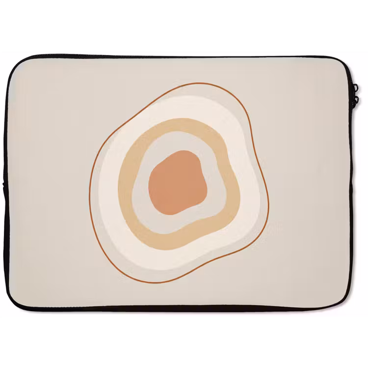 Laptop hülle - Abstrakt – Organisch – Modern – Beige – Kunst — 1