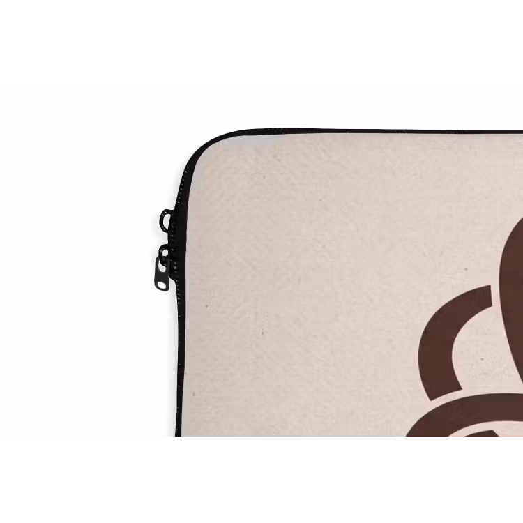 Laptop hülle - Muster – Knopf – Abstrakt – Modern – Braun — 5