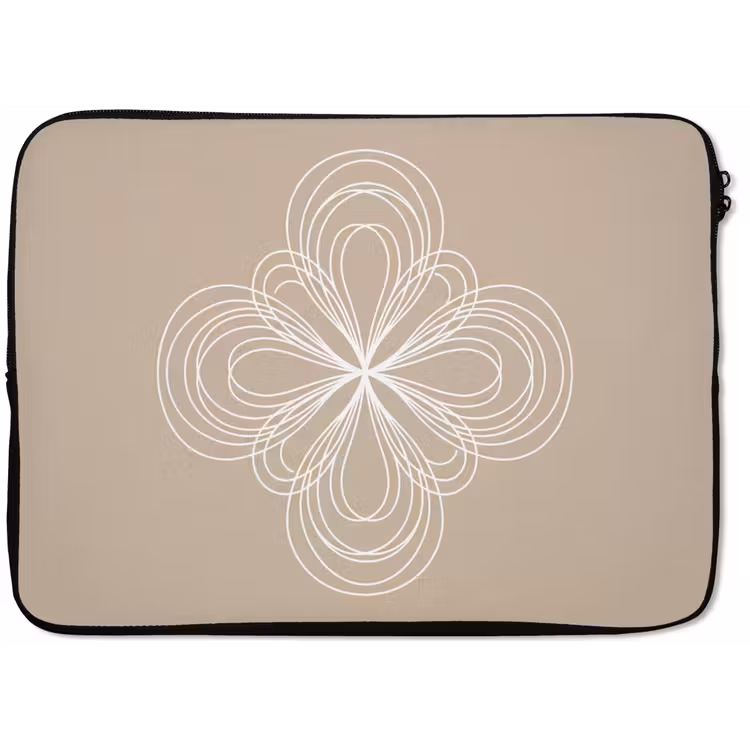 Laptop hülle - Muster – Linien – Abstrakt – Minimalistisch – Beige — 1