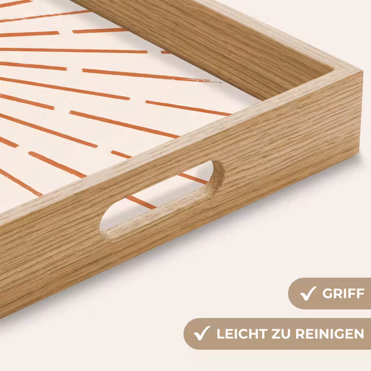 Tablett - Sonne – Strahlen – Abstrakt – Terrakotta – Modern — 5