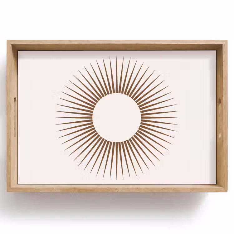Tablett - Zusammenfassung – Sonne – Symbol – Modern – Beige — 1